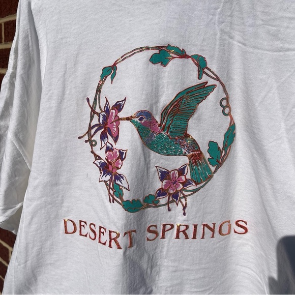 Vintage Desert Springs Resort Images White Graphic Tee - Picture 2 of 4